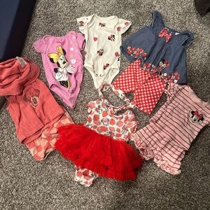Minnie Mouse baby girl clothing lot. 0-3 months